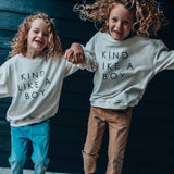 KIND LIKE A BOY pullover |oversized drop shoulder | KIDS