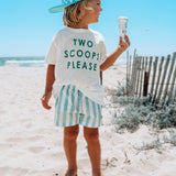 TWO SCOOPS PLEASE in sage | OVERSIZED | Kids Tee