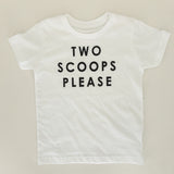 TWO SCOOPS PLEASE in black | OVERSIZED | Kids Tee