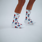 Socks | retro tube | all over patriotic popsicles  | red & blue