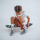 Socks | retro tube | all over patriotic popsicles  | red & blue