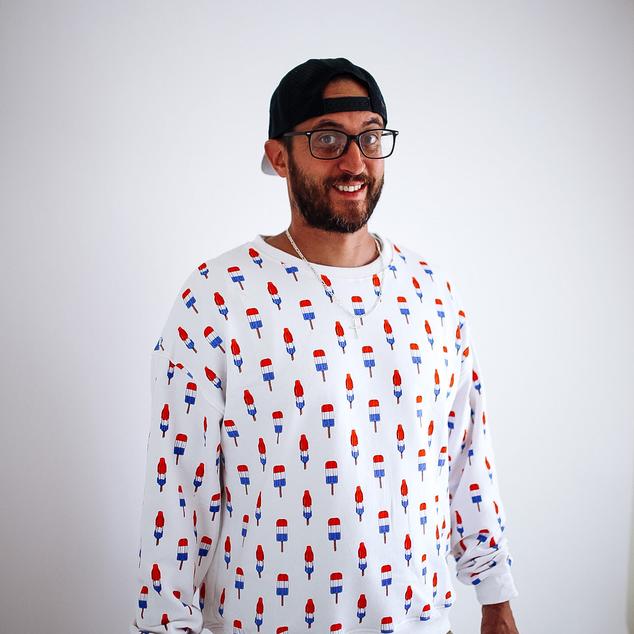 PATRIOTIC POPSICLE  | Adult Unisex Oversized Fit Pullover