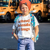 SCHOOL FRIENDS & HUGS in Peach | OVERSIZED | Kids Tee