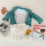 STRONG LIKE A GIRL in Peach | OVERSIZED | Kids Tee