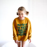 MARSHMALLOW MASTER | in toasted mustard | oversized drop shoulder | KIDS