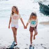 SANDY TOES in pink | OVERSIZED | Kids Tee