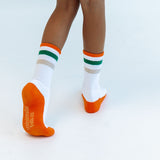 FOREST GREEN + TANGERINE | socks | retro tube