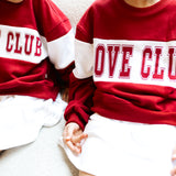 LOVE CLUB | IN BURGUNDY | oversized drop shoulder pullover | KIDS