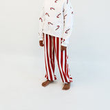 STRAIGHT LEG PANTS | RED + WHITE STRIPED | KIDS