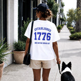 USA | in blue | OVERSIZED MOM TEE