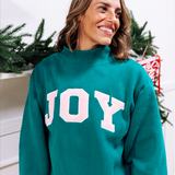 JOY | EMBROIDERED FLEECE MOCKNECK | WOMEN