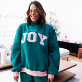 JOY | EMBROIDERED FLEECE MOCKNECK | WOMEN
