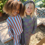 MAYA SET | 2 PIECE OUTFIT | PURPLE + GREEN CHECKERED | GIRLS