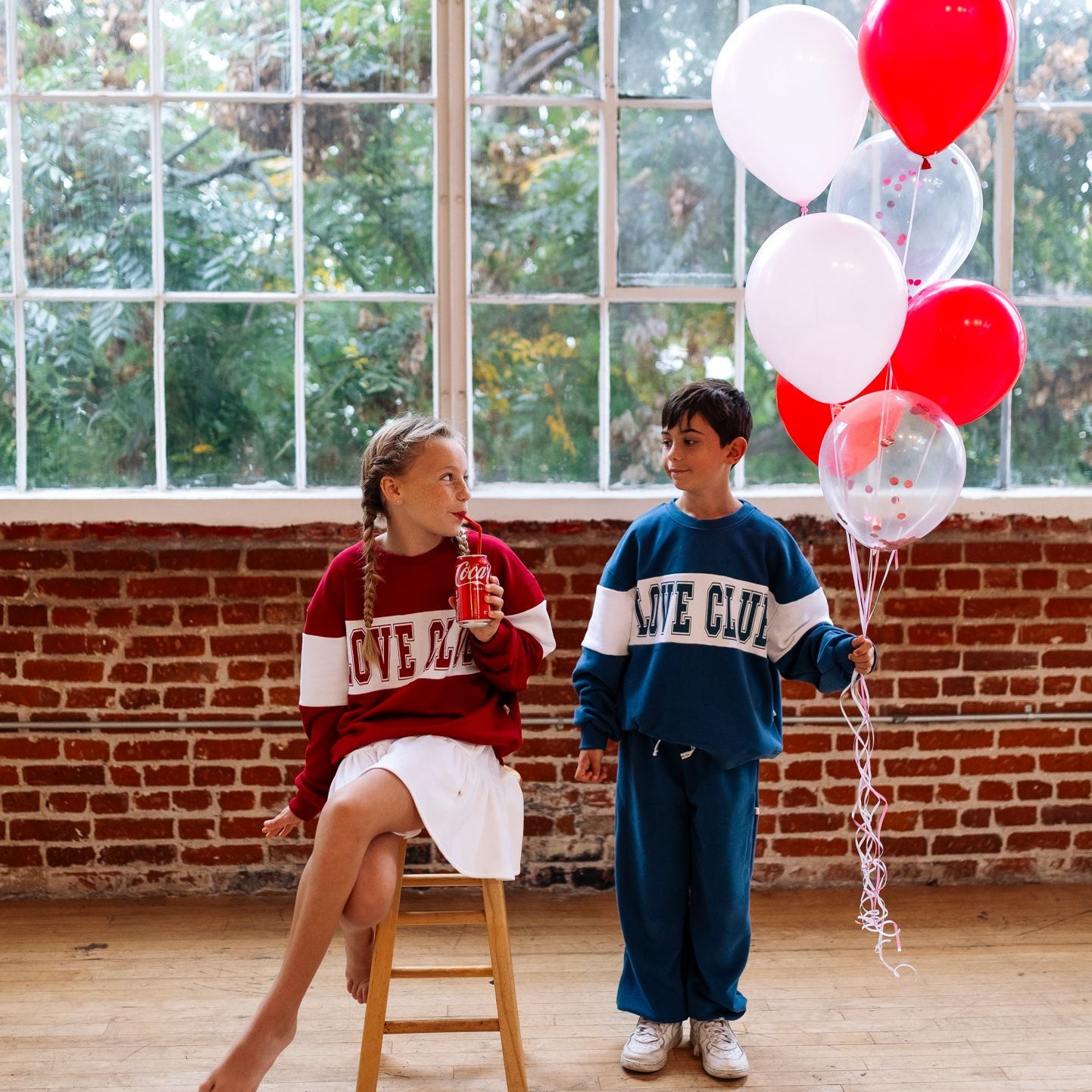 LOVE CLUB | IN BURGUNDY | oversized drop shoulder pullover | KIDS
