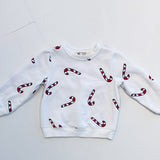 CANDY CANE | EMBROIDERED FLEECE SWEATSHIRT | KIDS