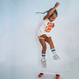 LITTLE GIRLS CAN DO BIG THINGS in vivid orange | OVERSIZED | Kids Tee