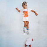 LITTLE GIRLS CAN DO BIG THINGS in vivid orange | OVERSIZED | Kids Tee