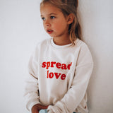 SPREAD LOVE pullover | in red |oversized drop shoulder | KIDS