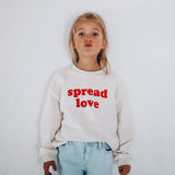 SPREAD LOVE pullover | in red |oversized drop shoulder | KIDS