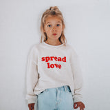 SPREAD LOVE pullover | in red |oversized drop shoulder | KIDS
