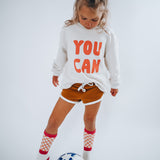 YOU CAN pullover | in peach | oversized drop shoulder | KIDS