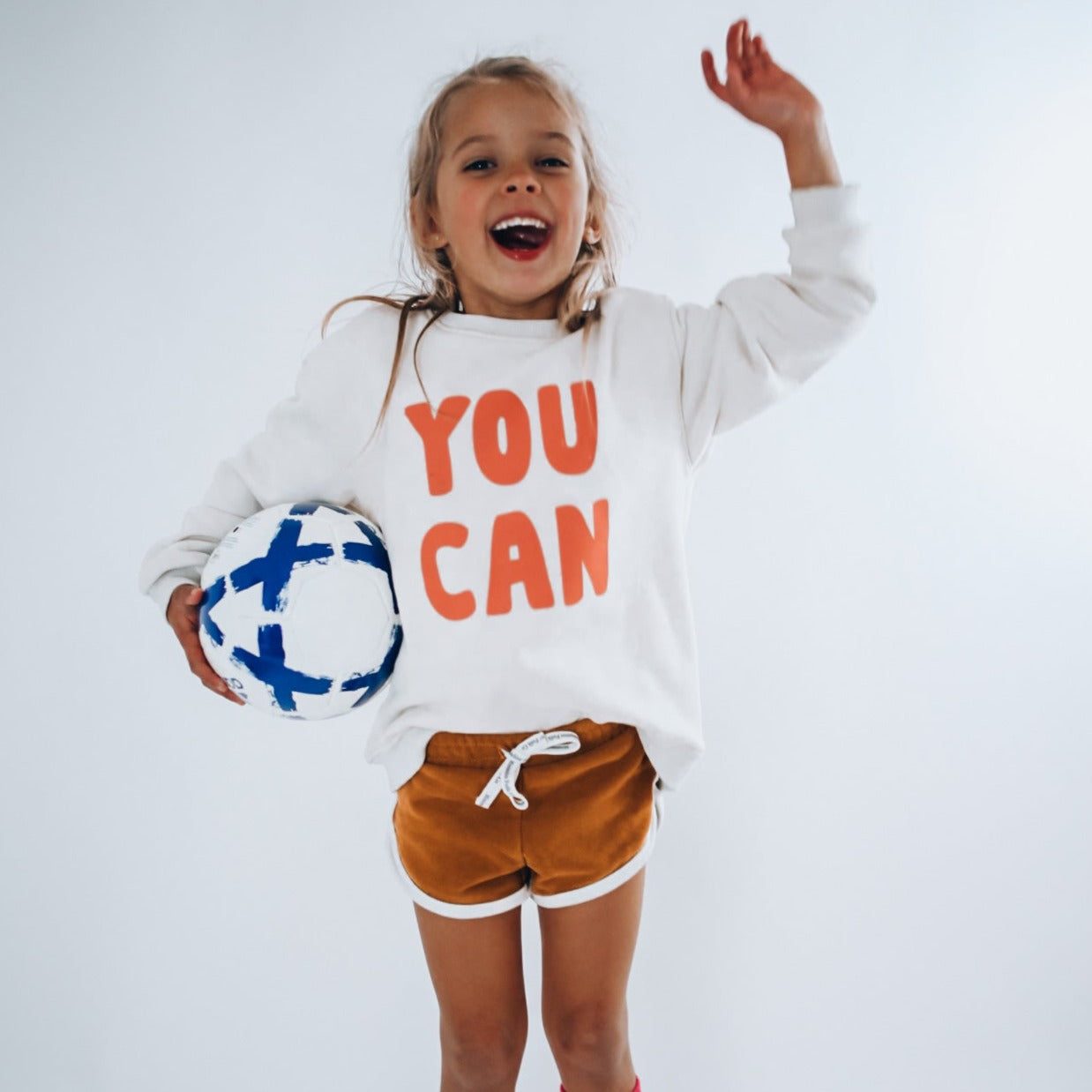 YOU CAN pullover | in peach | oversized drop shoulder | KIDS