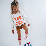 YOU CAN pullover | in peach | oversized drop shoulder | KIDS