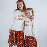 HAPPY HUMAN pullover | oversized drop shoulder | KIDS