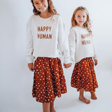 HAPPY HUMAN pullover | oversized drop shoulder | KIDS