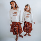 HAPPY HUMAN pullover | oversized drop shoulder | KIDS