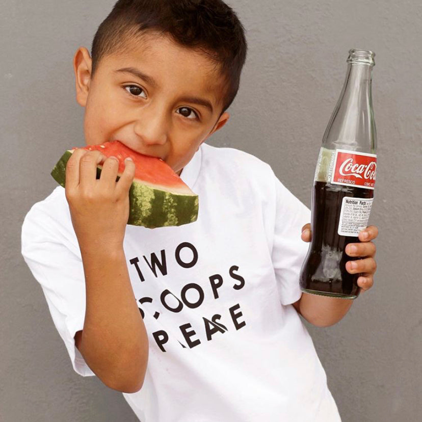 TWO SCOOPS PLEASE in black | Kids Tee